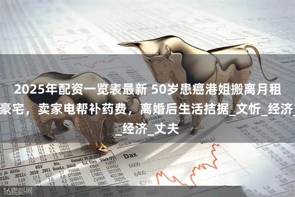 2025年配资一览表最新 50岁患癌港姐搬离月租10万豪宅，卖家电帮补药费，离婚后生活拮据_文忻_经济_丈夫